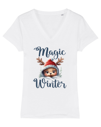 de Craciun cu pui de ren - Magic winter White