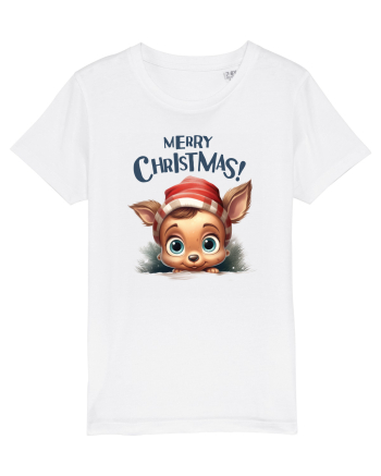 de Craciun cu pui de ren - Merry Christmas Little Reindeer White