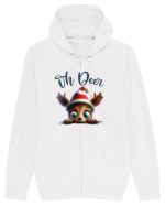 de Craciun cu pui de ren - Oh Deer Reindeer Hanorac cu fermoar Unisex Connector