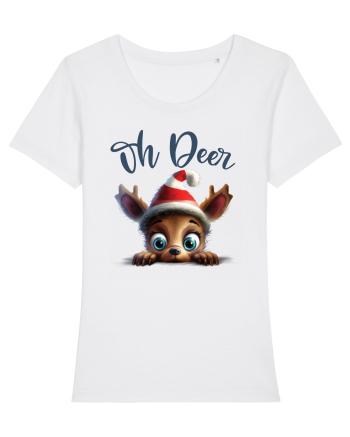 de Craciun cu pui de ren - Oh Deer Reindeer White
