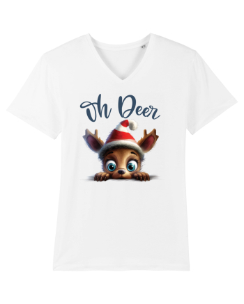 de Craciun cu pui de ren - Oh Deer Reindeer White
