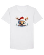de Craciun cu pui de ren - v2 Tricou mânecă scurtă guler larg Bărbat Skater