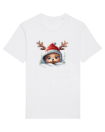 de Craciun cu pui de ren - v5 Tricou mânecă scurtă Unisex Rocker