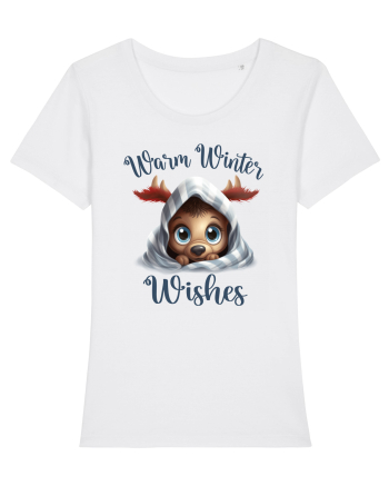 de Craciun cu pui de ren - Warm winter wishes White