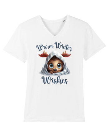 de Craciun cu pui de ren - Warm winter wishes White