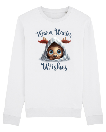 de Craciun cu pui de ren - Warm winter wishes White