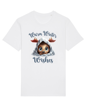 de Craciun cu pui de ren - Warm winter wishes White