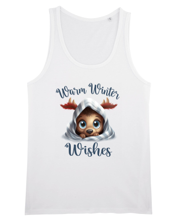 de Craciun cu pui de ren - Warm winter wishes White