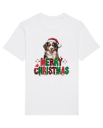 cu urări de Crăciun si cățel Ciobănesc australian Tricou mânecă scurtă Unisex Rocker