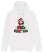 cu urări de Crăciun si cățel Beagle Hanorac cu fermoar Unisex Connector