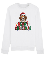 cu urări de Crăciun si cățel Beagle Bluză mânecă lungă Unisex Rise