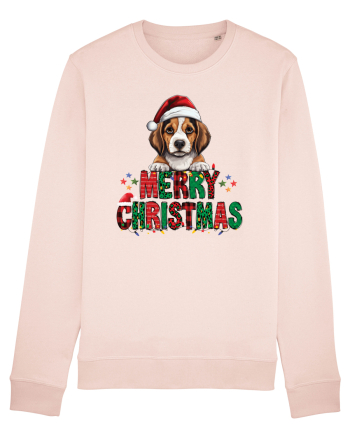 cu urări de Crăciun si cățel Beagle Candy Pink