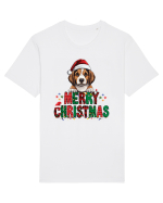 cu urări de Crăciun si cățel Beagle Tricou mânecă scurtă Unisex Rocker