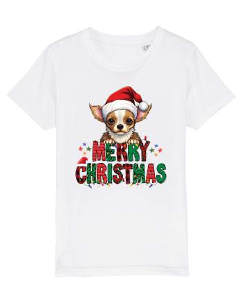cu urări de Crăciun si cățel Chihuahua White