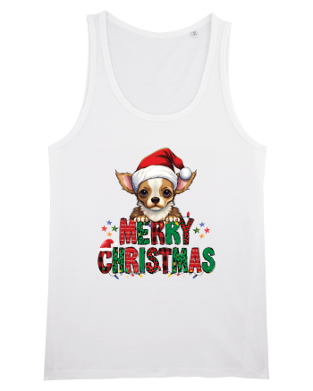 cu urări de Crăciun si cățel Chihuahua White
