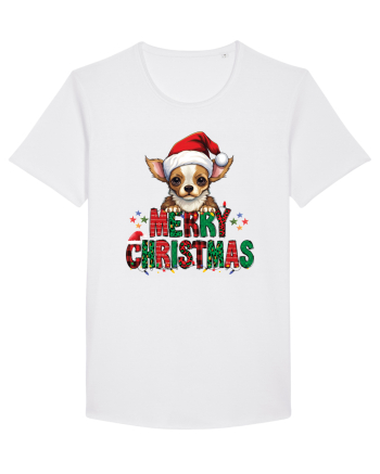 cu urări de Crăciun si cățel Chihuahua White