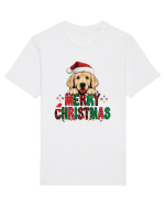 cu urări de Crăciun si cățel Golden Retriever Tricou mânecă scurtă Unisex Rocker