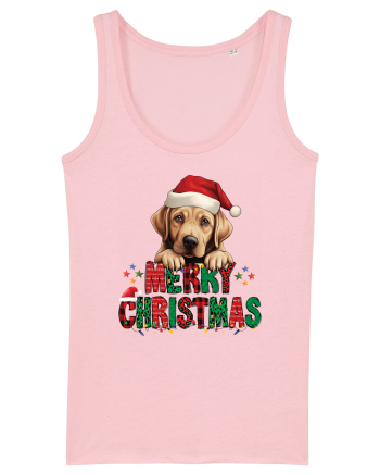 cu urări de Crăciun si cățel Labrador Retriever Cotton Pink