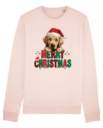 cu urări de Crăciun si cățel Labrador Retriever Candy Pink