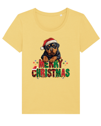 cu urări de Crăciun si cățel Rottweiler Jojoba