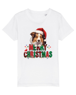 cu urări de Crăciun si cățel Ciobănesc de Shetland Tricou mânecă scurtă  Copii Mini Creator