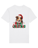 cu urări de Crăciun si cățel Ciobănesc de Shetland Tricou mânecă scurtă Unisex Rocker