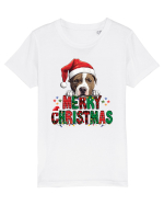 cu urări de Crăciun si cățel Staffordshire Terrier Tricou mânecă scurtă  Copii Mini Creator