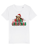cu urări de Crăciun si cățel Yorkshire Terrier Tricou mânecă scurtă  Copii Mini Creator