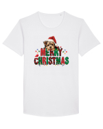 cu urări de Crăciun si cățel Yorkshire Terrier Tricou mânecă scurtă guler larg Bărbat Skater