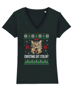 amuzant cu motive de Crăciun - Christmas got stolen Tricou mânecă scurtă guler V Damă Evoker
