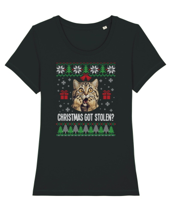 amuzant cu motive de Crăciun - Christmas got stolen Black