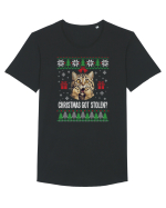 amuzant cu motive de Crăciun - Christmas got stolen Tricou mânecă scurtă guler larg Bărbat Skater