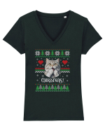 amuzant cu motive de Crăciun - Christmas! Tricou mânecă scurtă guler V Damă Evoker
