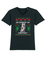 amuzant cu motive de Crăciun - Did somebody say Christmas Tricou mânecă scurtă guler V Bărbat Presenter