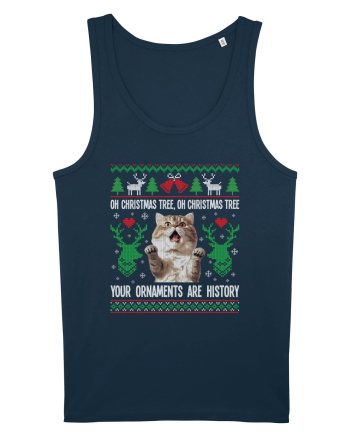 amuzant cu motive de Crăciun - Oh Christmas tree your ornaments are history Navy