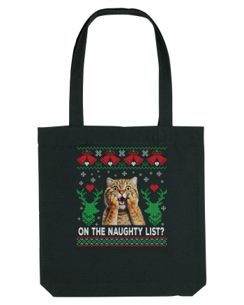 amuzant cu motive de Crăciun - On the naughty list Black