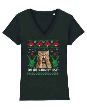 amuzant cu motive de Crăciun - On the naughty list Black
