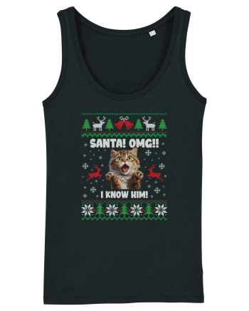 amuzant cu motive de Crăciun - Santa OMG I know him Black