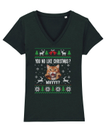 amuzant cu motive de Crăciun - You no like Christmas Tricou mânecă scurtă guler V Damă Evoker