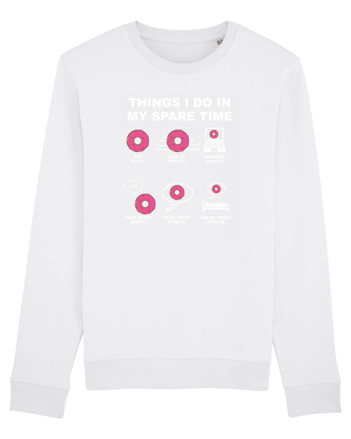 Bluză mânecă lungă Unisex Rise White