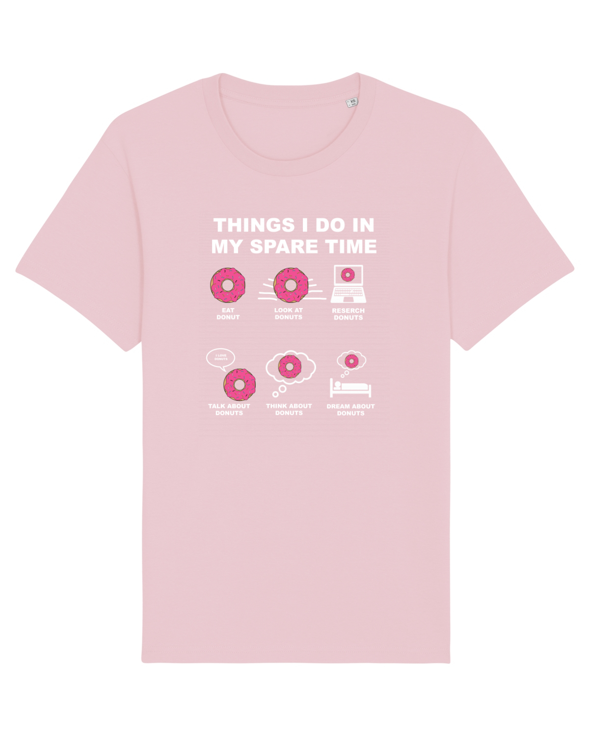 Tricou mânecă scurtă Unisex Rocker Cotton Pink
