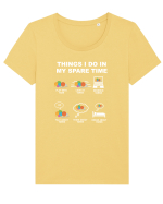 YARN Tricou mânecă scurtă guler larg fitted Damă Expresser