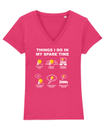 FISHING Tricou mânecă scurtă guler V Damă Evoker