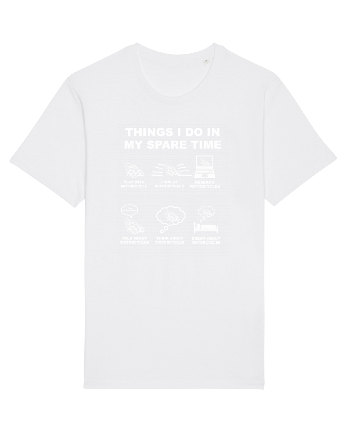 Tricou mânecă scurtă Unisex Rocker White