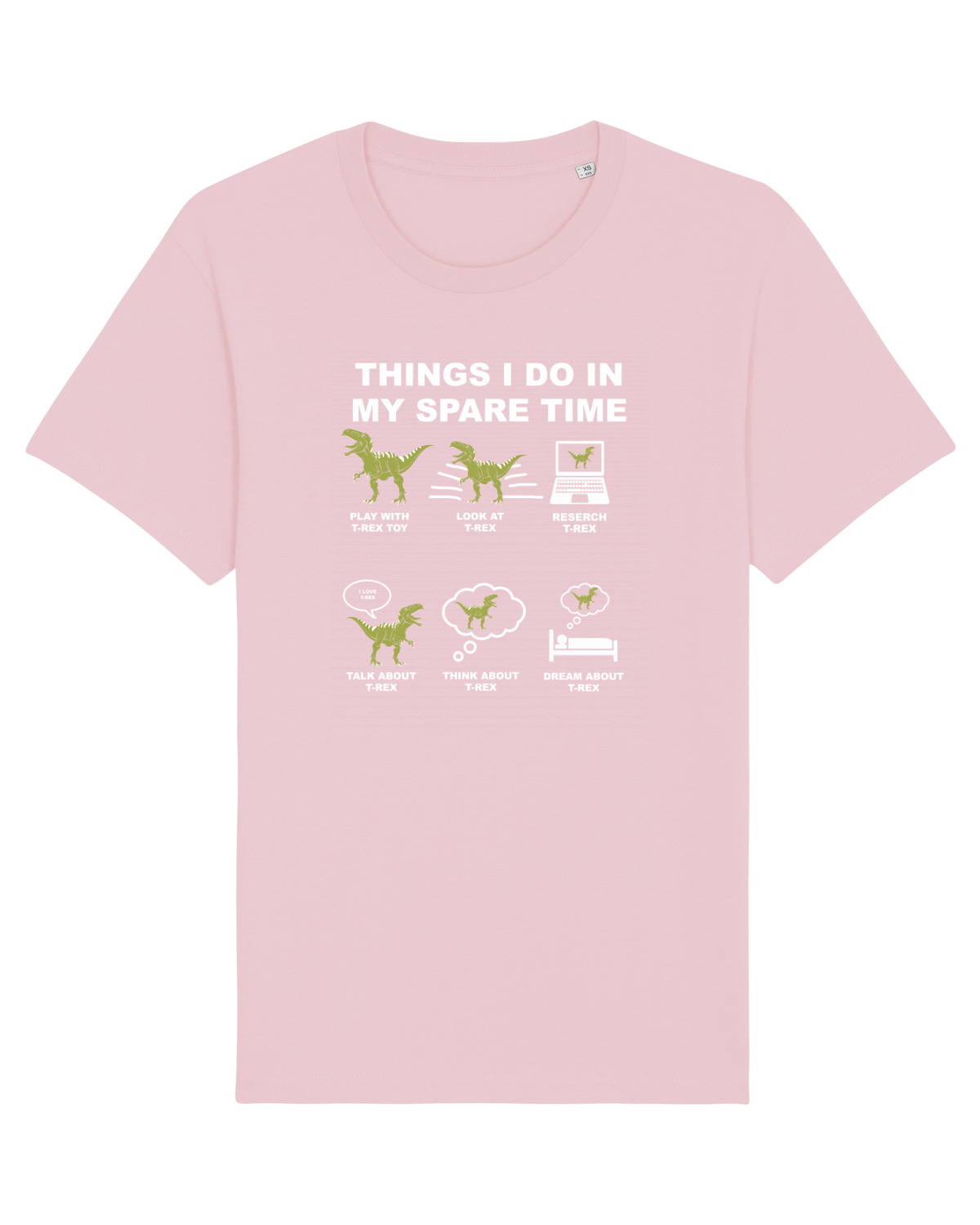 Tricou mânecă scurtă Unisex Rocker Cotton Pink