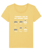 HIPPO Tricou mânecă scurtă guler larg fitted Damă Expresser