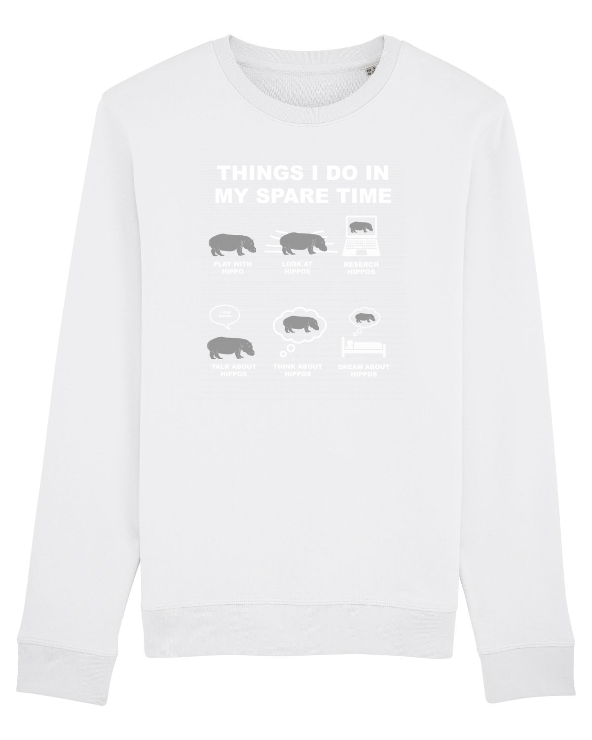 Bluză mânecă lungă Unisex Rise White
