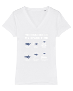 SHARK Tricou mânecă scurtă guler V Damă Evoker