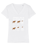 MOOSE Tricou mânecă scurtă guler V Damă Evoker