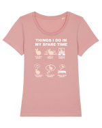 Rabbit Tricou mânecă scurtă guler larg fitted Damă Expresser